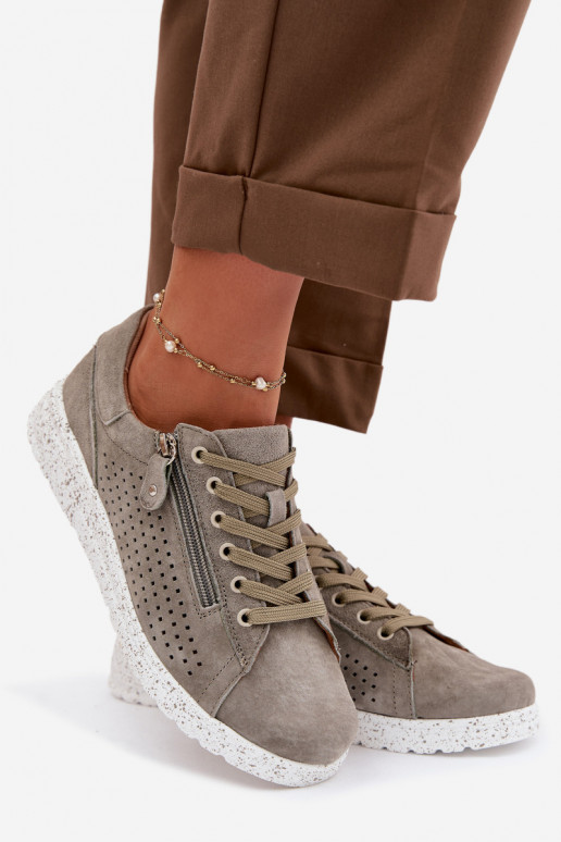 seemisnakhsed jalatsid Pealiste omad tõmblukuga khakivärvi Cemela