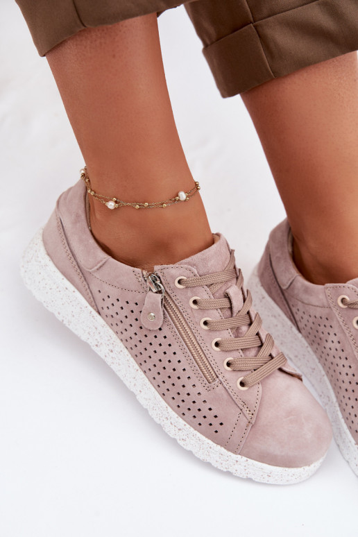 seemisnakhsed jalatsid Pealiste omad tõmblukuga beeži värvi Cemela