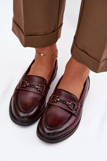 Pealhk naiste mokassiinid Vinceza 39983 bordoo-värvi