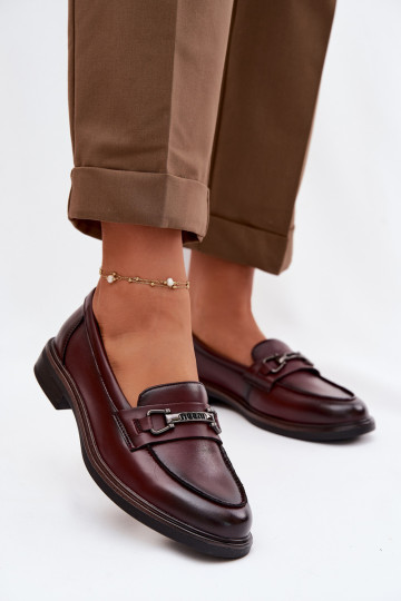 Pealhk naiste mokassiinid Vinceza 39983 bordoo-värvi 2