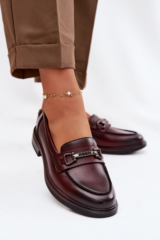 Pealhk naiste mokassiinid Vinceza 39983 bordoo-värvi