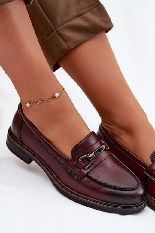 Pealhk naiste mokassiinid Vinceza 39983 bordoo-värvi