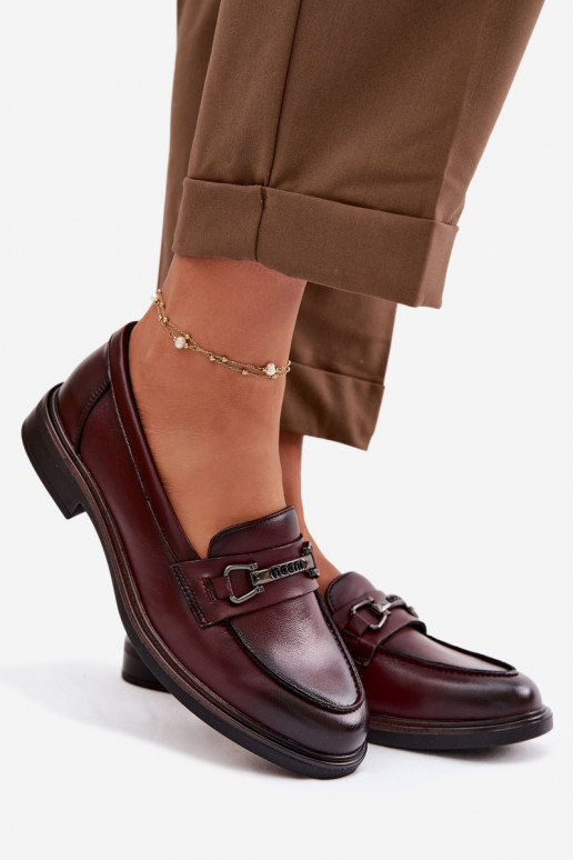 Pealhk naiste mokassiinid Vinceza 39983 bordoo-värvi