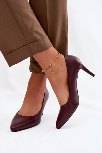 kõrge kontsaga Eko Pealhk Sergio Leone 1336 bordoo-värvi