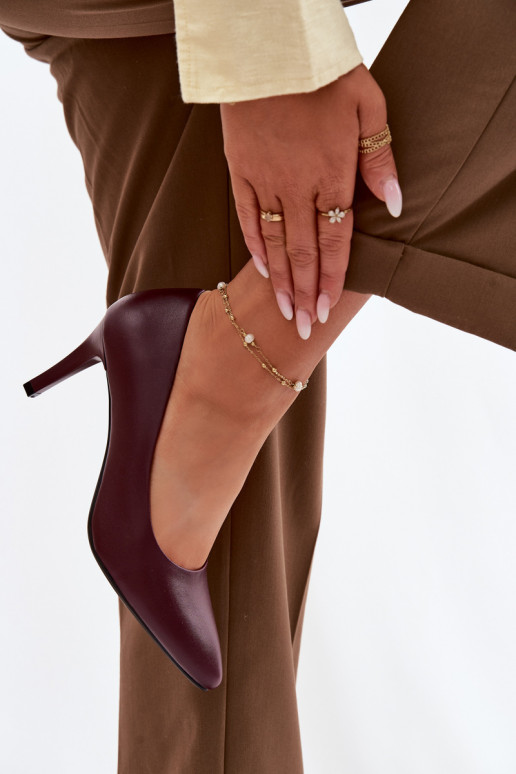 kõrge kontsaga Eko Pealhk Sergio Leone 1336 bordoo-värvi