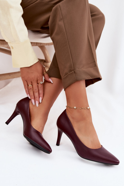 kõrge kontsaga Eko Pealhk Sergio Leone 1336 bordoo-värvi