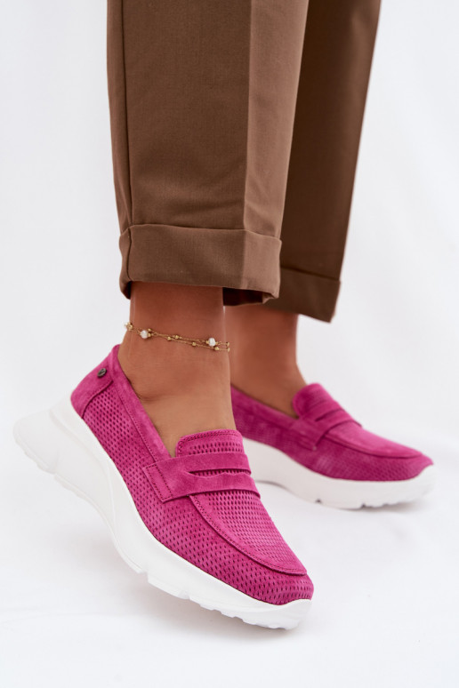 naiste mokassiinidPealturalnego seemisnakhsedu platvormiga Vinceza 79626 tumeroosad värvi