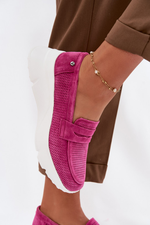 naiste mokassiinidPealturalnego seemisnakhsedu platvormiga Vinceza 79626 tumeroosad värvi