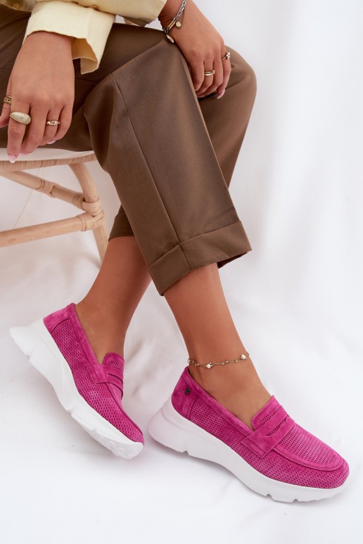 naiste mokassiinidPealturalnego seemisnakhsedu platvormiga Vinceza 79626 tumeroosad värvi