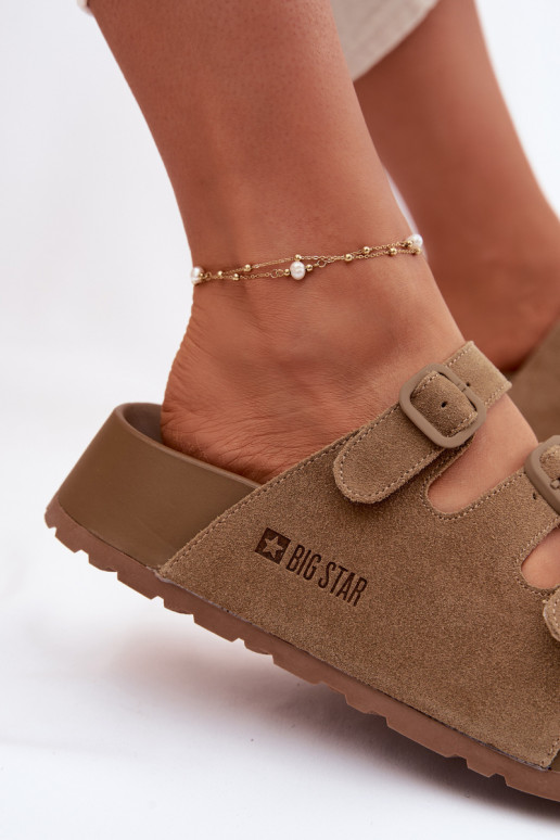 naiste plätud platvormiga Triipudega Big Star TT274530 pruunid värvi