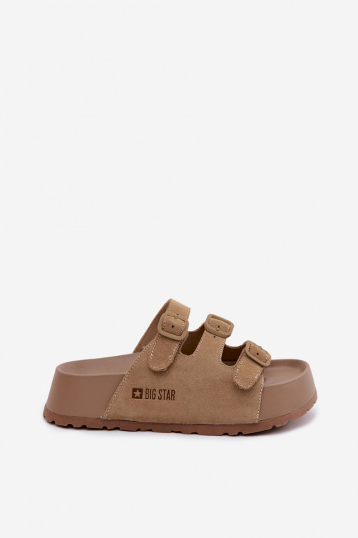 naiste plätud platvormiga Triipudega Big Star TT274529 beeži värvi