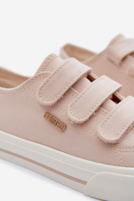 vabaaja jalanõud Laste jalanõud krõpsudega kinnitatav Big Star TT374174 beeži värvi