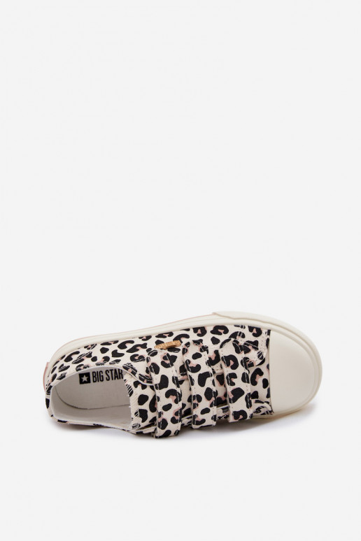vabaaja jalanõud Laste jalanõud krõpsudega kinnitatav Big Star TT374171 leopardimustriga