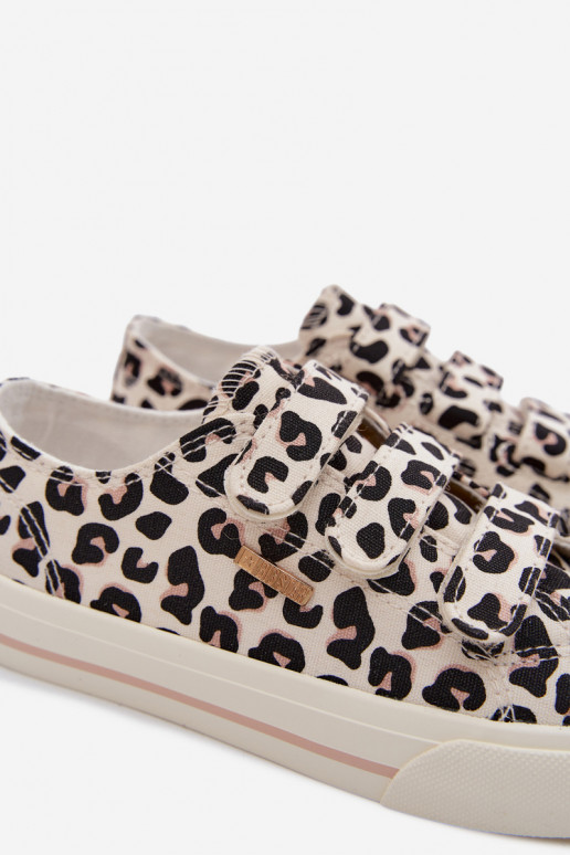 vabaaja jalanõud Laste jalanõud krõpsudega kinnitatav Big Star TT374171 leopardimustriga