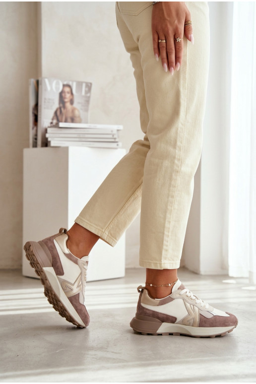 seemisnakhsed Sneakers tüüpi jalanõud Pealiste omad Kobbo 66954 beeži värvi