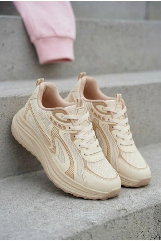 spordijalatsid Sneakers tüüpi jalanõud Pealiste omad Big Star TT274326 HI-POLY SYSTEM beeži värvi