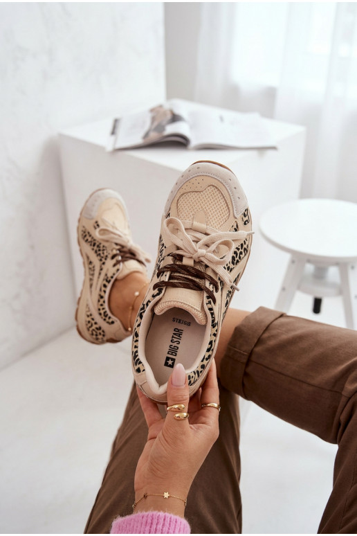 Pealhk seemisnakhsed Sneakers tüüpi jalanõud Pealiste omad Big Star TT274549 beeži värvi