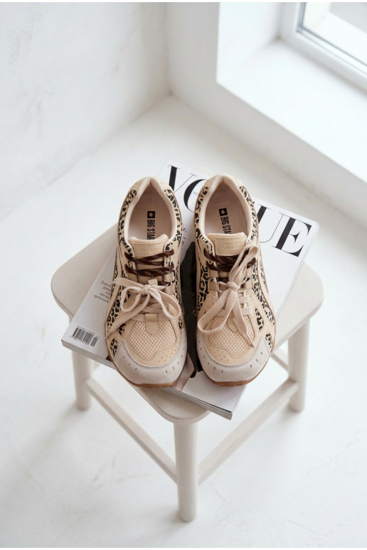 Pealhk seemisnakhsed Sneakers tüüpi jalanõud Pealiste omad Big Star TT274549 beeži värvi