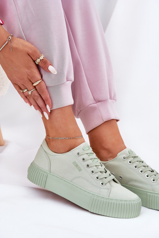 Riidest naiste saapad Big Star RR274408 Rohelist värvi