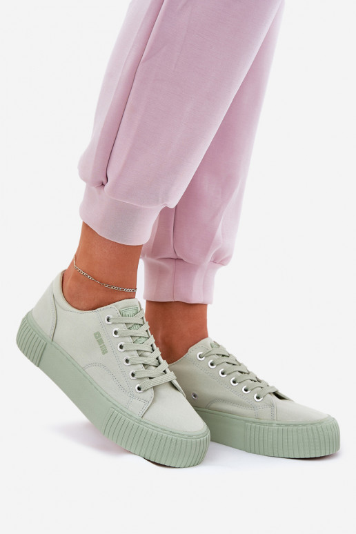 Riidest naiste saapad Big Star RR274408 Rohelist värvi