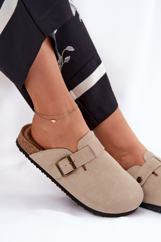 seemisnahksed sussid Puukingad Pealiste omad neetide ja pandlaga Big Star RR274A385 beeži värvi