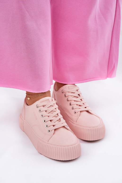 Riidest naiste saapad Big Star RR274404 Tumeroosad värvi