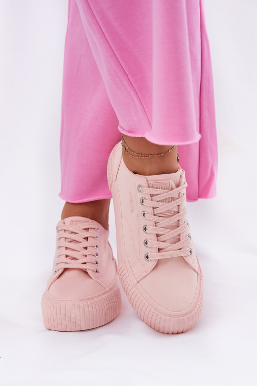 Riidest naiste saapad Big Star RR274404 Tumeroosad värvi