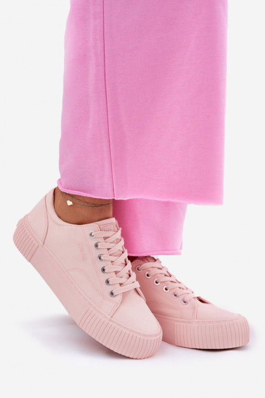 Riidest naiste saapad Big Star RR274404 Tumeroosad värvi