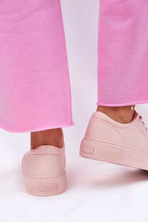 Riidest naiste saapad Big Star RR274404 Tumeroosad värvi