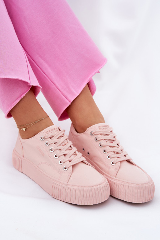 Riidest naiste saapad Big Star RR274404 Tumeroosad värvi