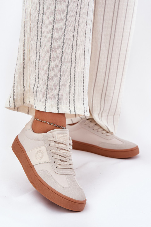 Sneakers tüüpi jalanõud Pealiste omad Big Star RR274806 beeži värvi