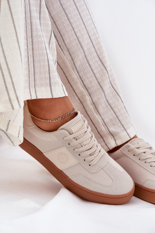 Sneakers tüüpi jalanõud Pealiste omad Big Star RR274806 beeži värvi