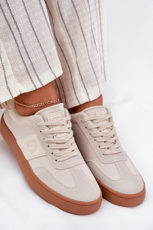 Sneakers tüüpi jalanõud Pealiste omad Big Star RR274806 beeži värvi