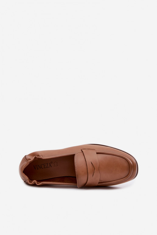 MokassiinidPealturalnej Skóry Vinceza 18121 pruunid värvi