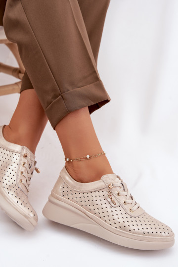 Pealhk Ažuurne jalatsid Pealiste omad Vinceza 79603 Kuldset värvi