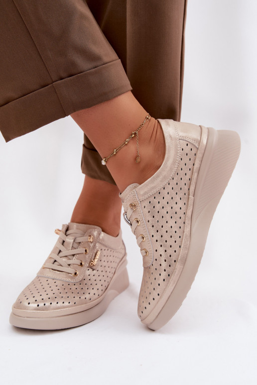 Pealhk Ažuurne jalatsid Pealiste omad Vinceza 79603 Kuldset värvi