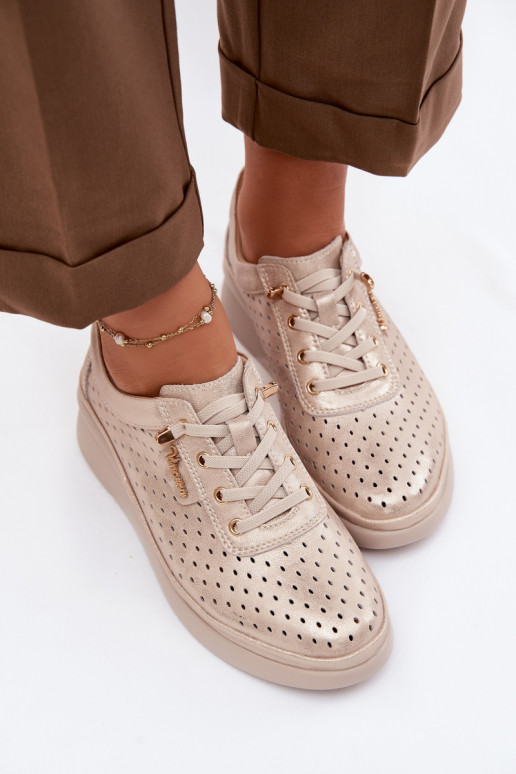 Pealhk Ažuurne jalatsid Pealiste omad Vinceza 79603 Kuldset värvi