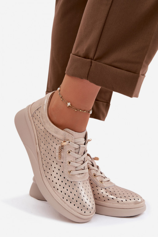 Pealhk Ažuurne jalatsid Pealiste omad Vinceza 79603 Kuldset värvi