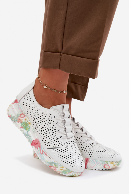 Ažuursed seemisnahast jalatsid Pealiste omad Vinceza 79603 beeži värvi