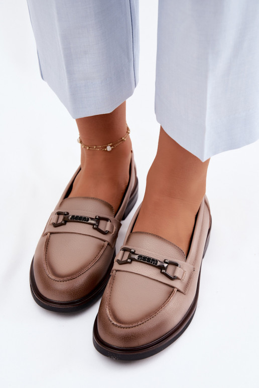 Pealhk naiste mokassiinid Vinceza 39983 beeži värvi