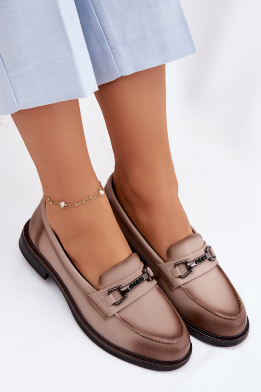 Pealhk naiste mokassiinid Vinceza 39983 beeži värvi