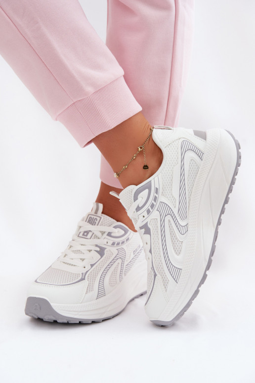 spordijalatsid Sneakers tüüpi jalanõud Pealiste omad Big Star TT274325 HI-POLY SYSTEM valget värvi