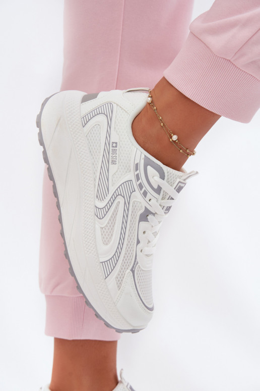 spordijalatsid Sneakers tüüpi jalanõud Pealiste omad Big Star TT274325 HI-POLY SYSTEM valget värvi