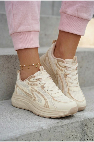 spordijalatsid Sneakers tüüpi jalanõud Pealiste omad Big Star TT274326 HI-POLY SYSTEM beeži värvi 2