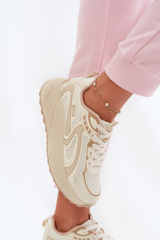 spordijalatsid Sneakers tüüpi jalanõud Pealiste omad Big Star TT274326 HI-POLY SYSTEM beeži värvi