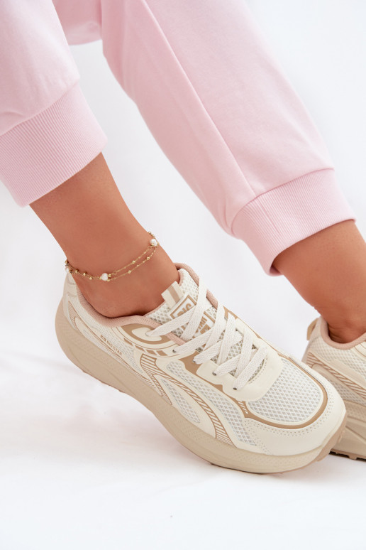 spordijalatsid Sneakers tüüpi jalanõud Pealiste omad Big Star TT274326 HI-POLY SYSTEM beeži värvi