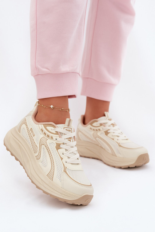 spordijalatsid Sneakers tüüpi jalanõud Pealiste omad Big Star TT274326 HI-POLY SYSTEM beeži värvi