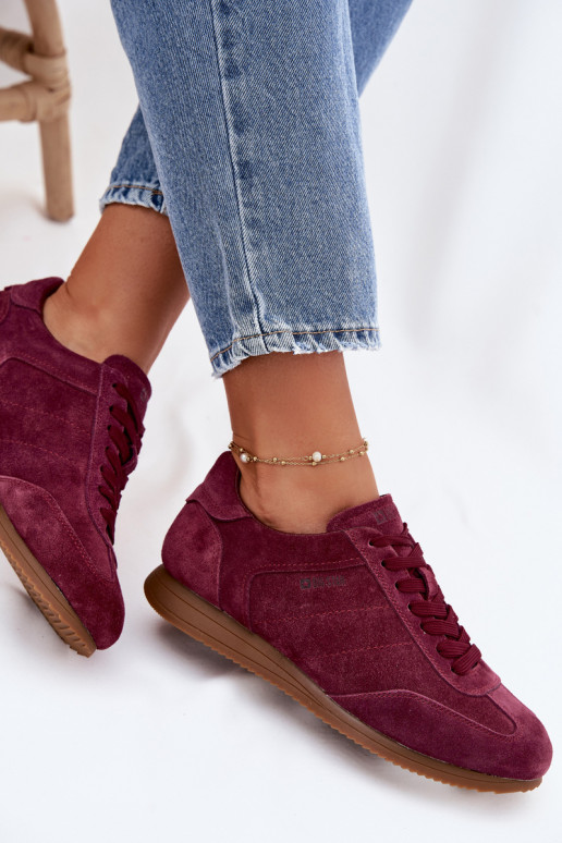 Sneakers tüüpi jalanõudPealturalnego seemisnakhsedu Big Star TT274227 bordoo-värvi