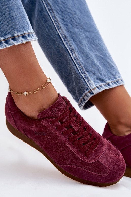Sneakers tüüpi jalanõudPealturalnego seemisnakhsedu Big Star TT274227 bordoo-värvi