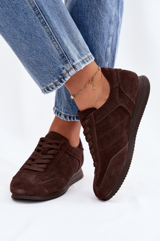 Sneakers tüüpi jalanõudPealturalnego seemisnakhsedu Big Star TT274226 Czekoladosissee